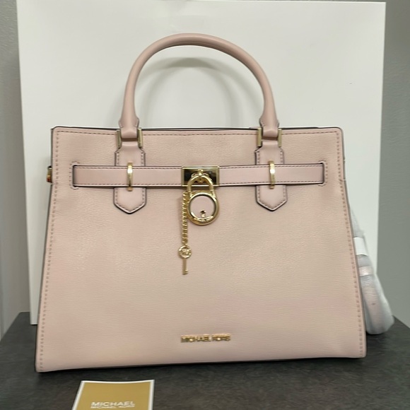 NWT Michael Kors Hamilton Medium Satchel Pink - Picture 1 of 9